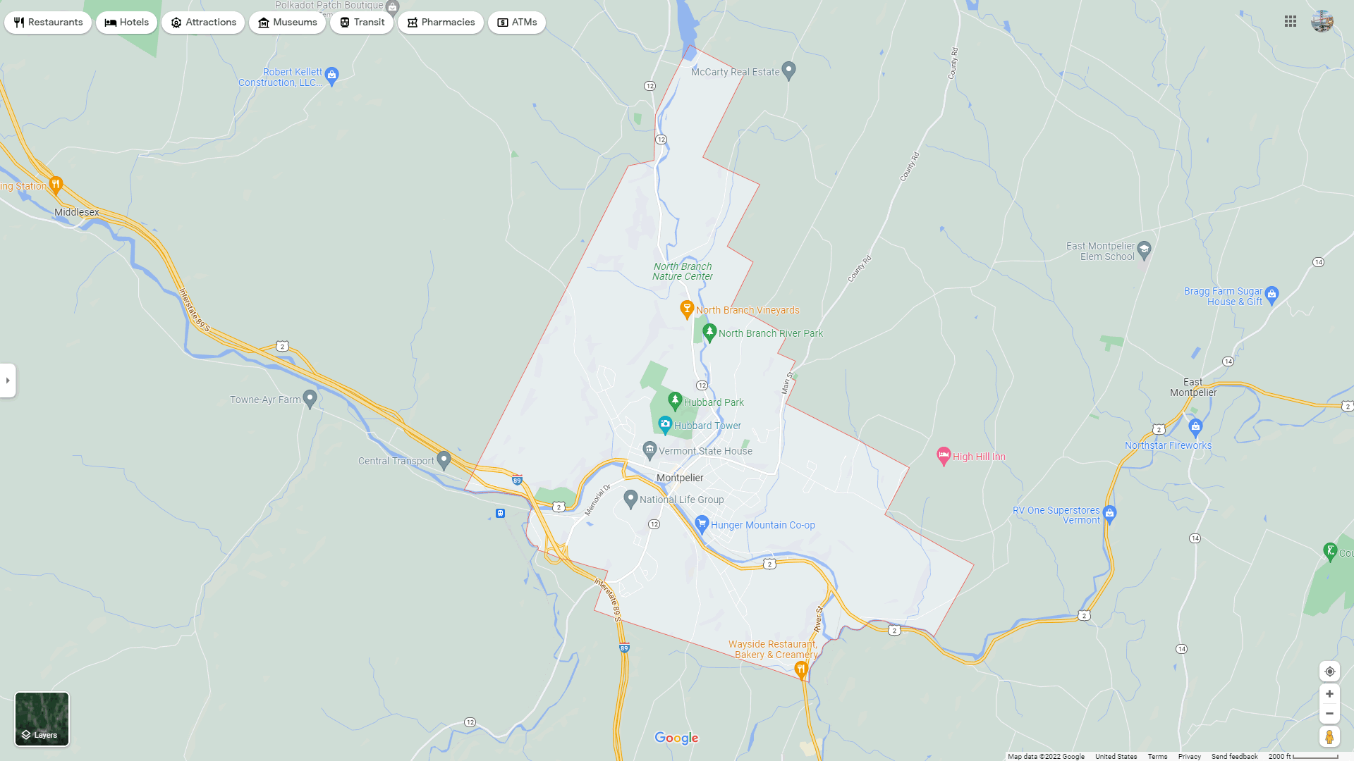 Montpelier Vermont Map